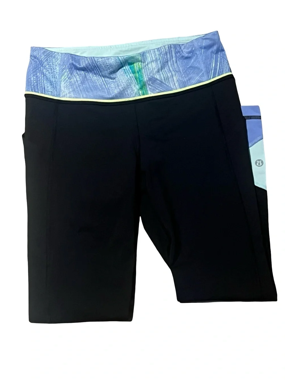 Lululemon pace rival crop wind chill periwinkle crop Capri leggings size 4
